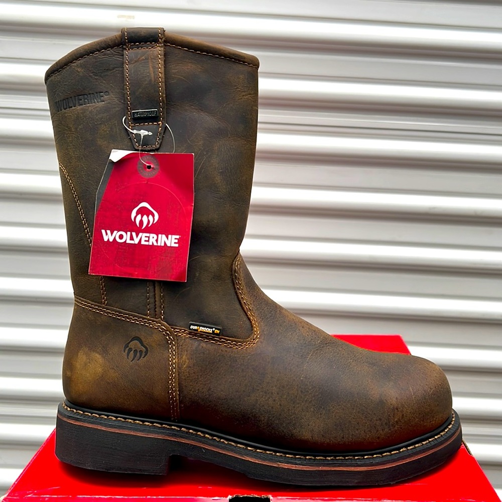 Wolverine Work Boots Brek Wellington Steel Toe WP Slip Resistant Men’s 11.5 Wide